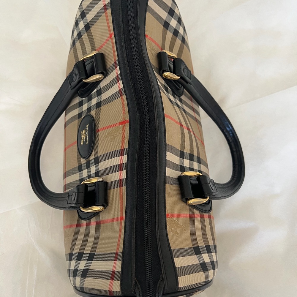 Burberry Tan and Black Plaid Satchel - Picture 3 of 8
